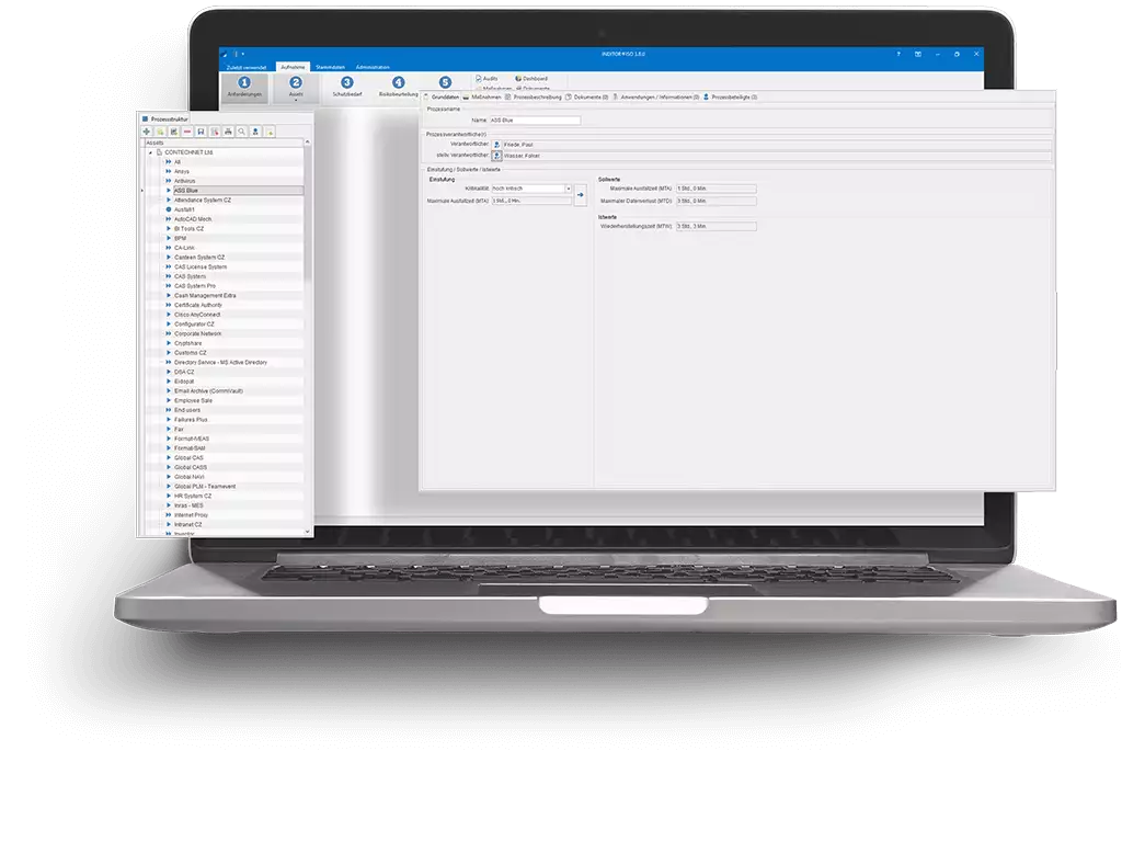 Screenshot ISMS Tool INDITOR® ISO